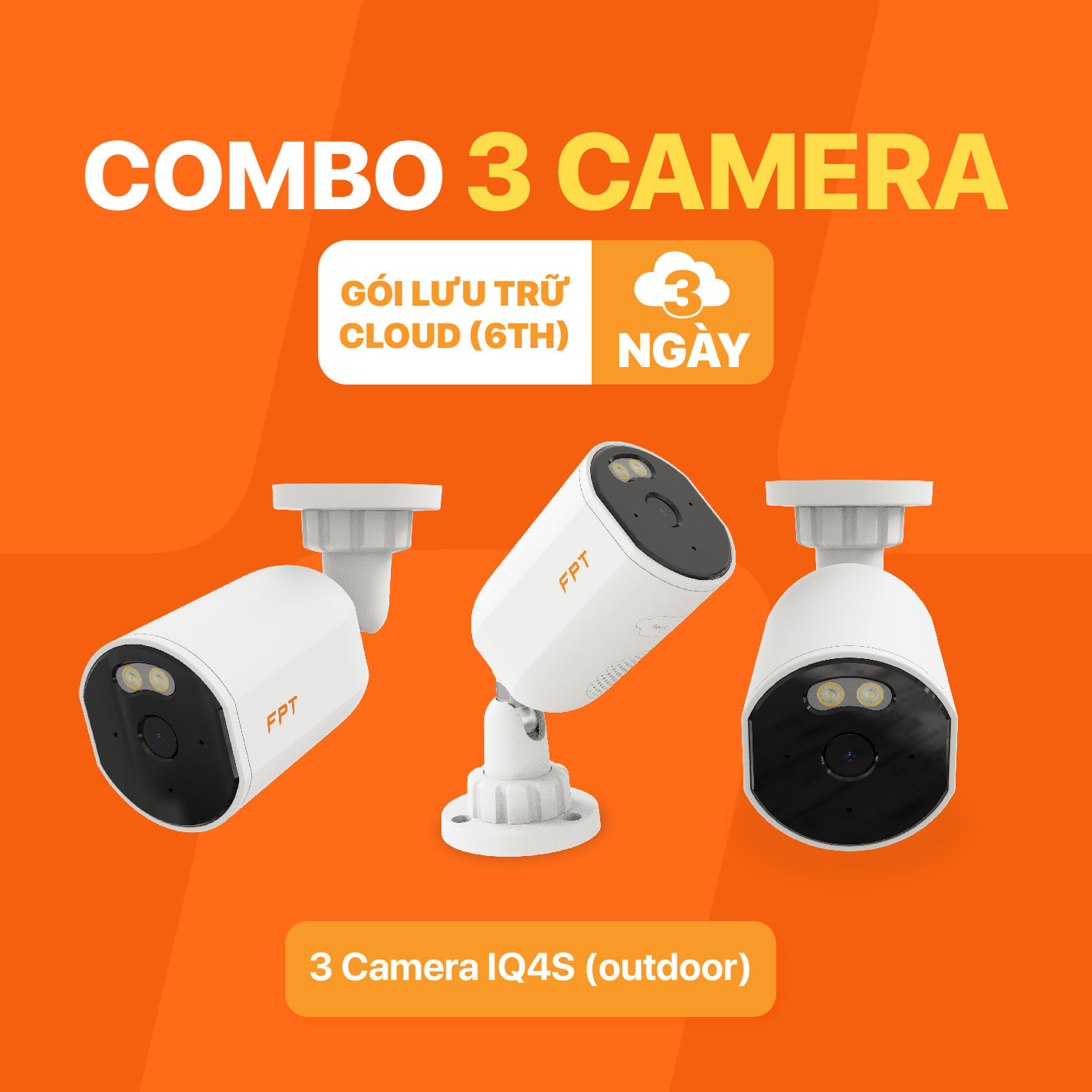 Combo 3 Camera Ngoài Trời