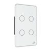 Công tắc cảm ứng chữ nhật 4 nút Leto WiFi